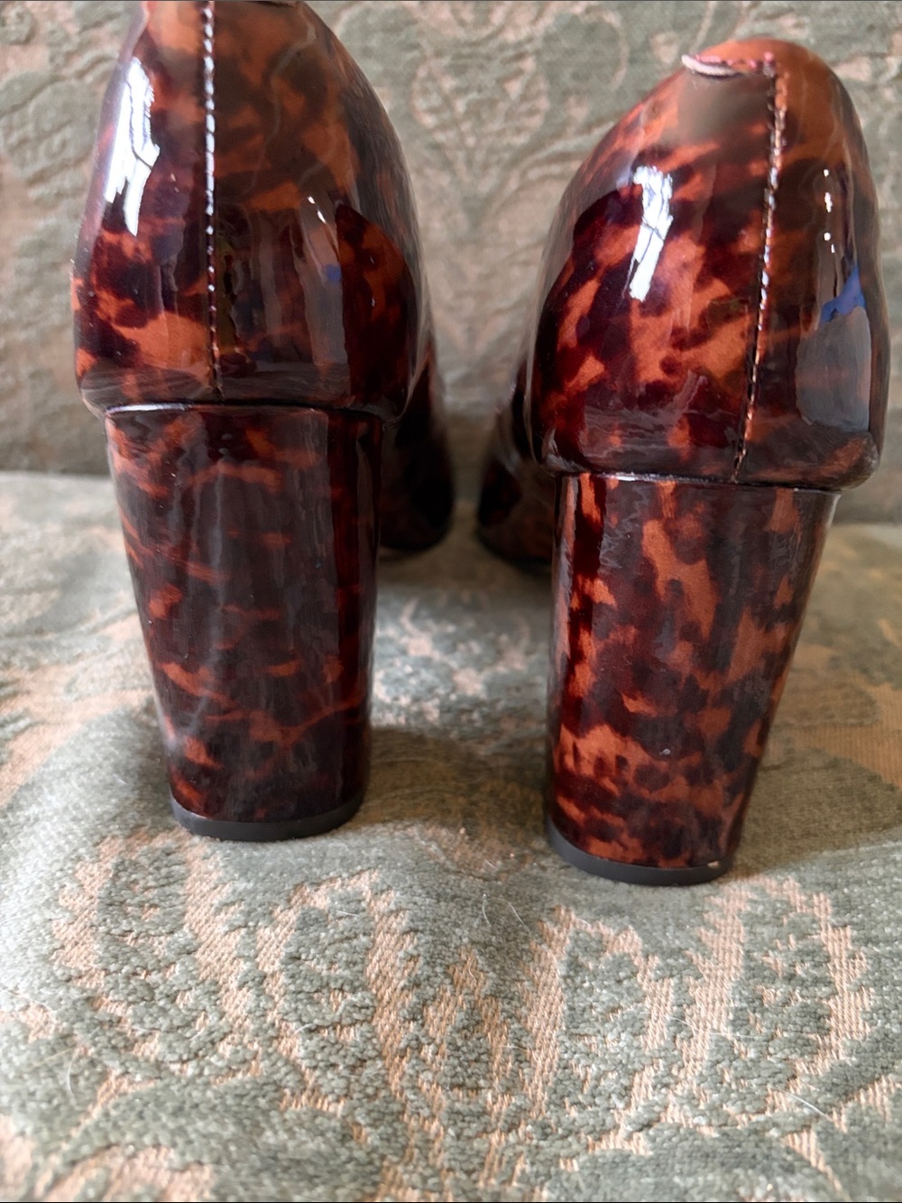 Isola Brown Tortoiseshell Patent Leather Pumps - Picture 2 of 4